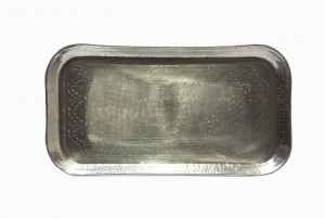 Long silver tray