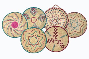 Moroccan straw platter group PG