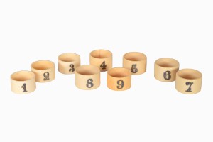 Vintage numbered napkin rings