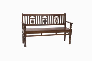 Lodhi three seater dark wood bench