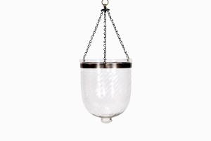 Large clear glass hundi light