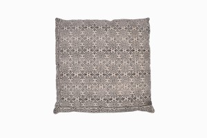 brown striped indian heavy cotton floor cushion
