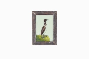 Indian glass painting of a river bird (small)