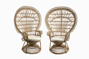 Rattan peacock chairs