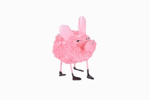 Pink plastic pig small