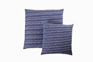 Indigo small Ikat pattern cushions