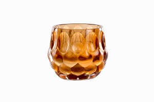 Swedish amber glass votive Ref 2