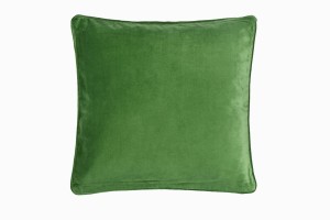 Square velvet cushion emerald