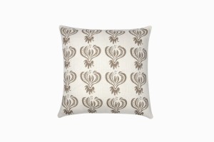 Taupe climbing flower cushion 46cm x 46cm 