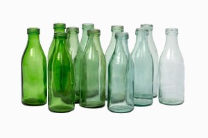 Eastern European vintage milk bottles