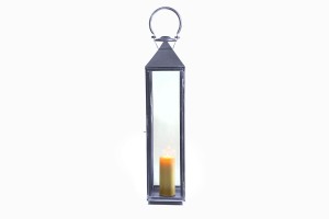 Large floor lantern nickel plated