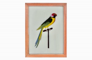 Indian glass painting of a parrot (large)