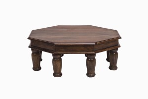 Haveli dark wood octagonal table