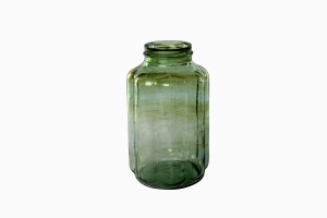 Fluted glass vase