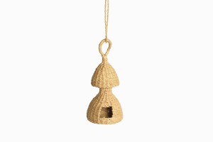 Ugandan straw bird house Ref 1 hanging