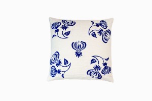 BLUE CLIMBING FLOWER CUSHION (SPREAD) (46CM X 46CM)