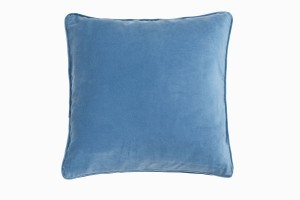 Atlantic blue velvet cushion