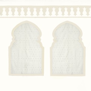 Cream and grey Fez panel wall