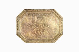 Octagonal brass tray