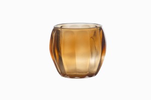 Swedish amber glass votive Ref 3