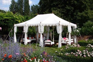 Traditional Raj Tent in an English country garden