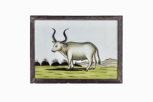 Indian glass painting of a water buffalo (large)