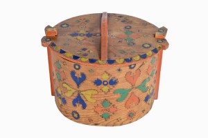 Vintage hand painted wooden box