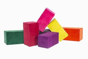 Long rectangular velvet blocks