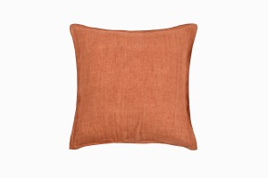 Rust linen cushion