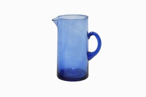 Beldi glass jug blue