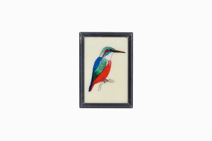 Indian glass painting of a kingfisher (small)