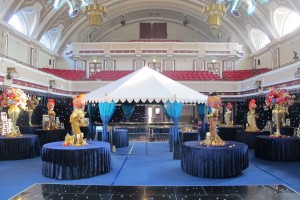 6m Pavilion with blue lining at an Indian event