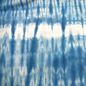 Blue tie and dye drape