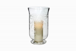 Etched Glass Storm Lantern