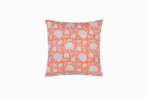 Orange daisy cushion