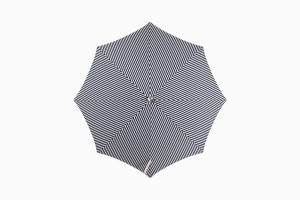 Riviera parasol blue stripe top view