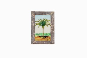 Indian glass painting of a palm tree (small)