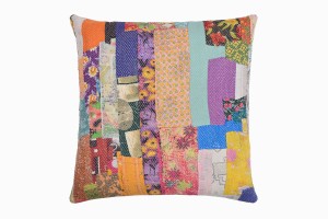 Kantha stitch cushion lg sq KAN 26