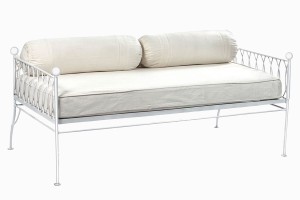 White palm Springs daybed sofa cream cushions PG