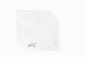 Cotton napkins embroidered bird