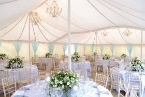 Double Maharaja with white on white Jalli roof lining and dove egg drapes