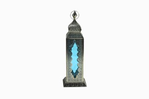 Istanbul Lantern Silver-Turquoise