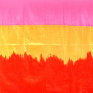 Shaded pink orange red drape