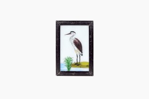 Indian glass painting of a stork (small)