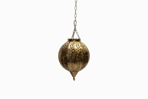 Medium filigree brass lantern