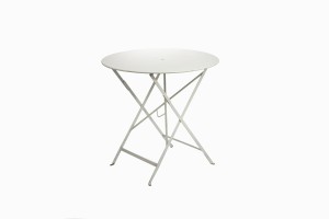 Small folding round metal table