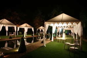 2.8m Pergolas at night