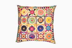 Embroidered Gujurati throw cushion Ref 2