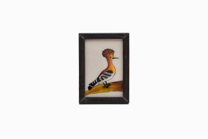Indian glass painting of a hoopoe bird (small)