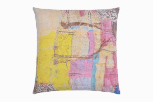 Kantha stitch cushion lg sq KAN 25
